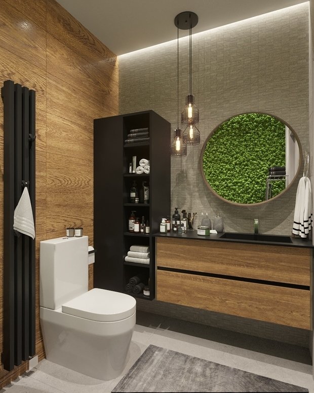 Фото из портфолио Санузел в эко-стиле – фотографии дизайна интерьеров на INMYROOM