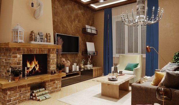Фото из портфолио гостиная в стиле шале – фотографии дизайна интерьеров на INMYROOM