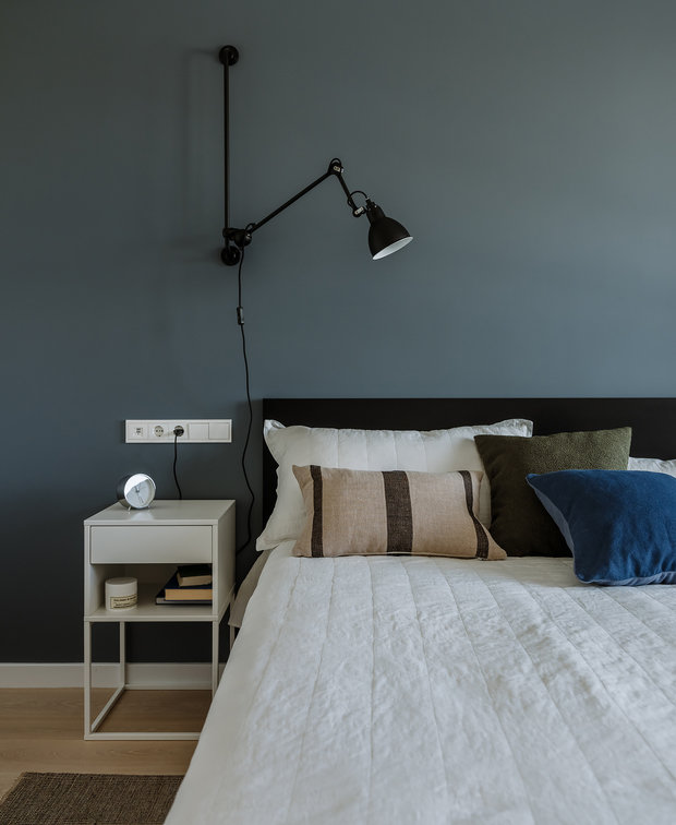 Фотография: Спальня в стиле Скандинавский, Минимализм, Квартира, Проект недели, Москва, 3 комнаты, 60-90 метров, Елена Соренсен – фото на INMYROOM