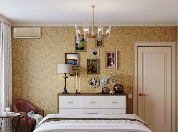 Фотография: Спальня в стиле Классический, Современный, Эклектика, Проект недели, Москва, 4 и больше, Более 90 метров, Ольга Долидзе – фото на INMYROOM