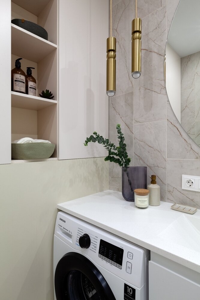 Фотография: Ванная в стиле Современный, Квартира, Проект недели, Новосибирск, 2 комнаты, 40-60 метров, Алиса Гринева – фото на INMYROOM Фотография: Ванная в стиле Современный, Квартира, Проект недели, Новосибирск, 2 комнаты, 40-60 метров, Алиса Гринева – фото на INMYROOM