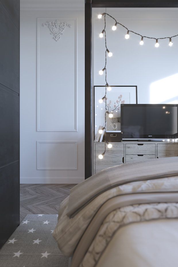 Фотография: Спальня в стиле Скандинавский, Кухня и столовая, Гостиная, Детская, Классический, Современный, Квартира, Проект недели, Серый, 3 комнаты, Более 90 метров, ПРЕМИЯ INMYROOM – фото на INMYROOM