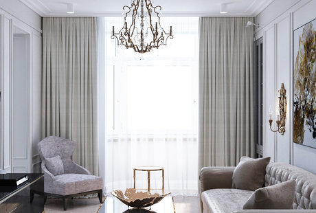 Квартира - современная классика 135 кв. Гостинная