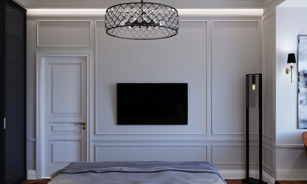 Фото из портфолио Квартира в стиле современная классика - ул. 1905 г. Спальня Хозяйская – фотографии дизайна интерьеров на INMYROOM