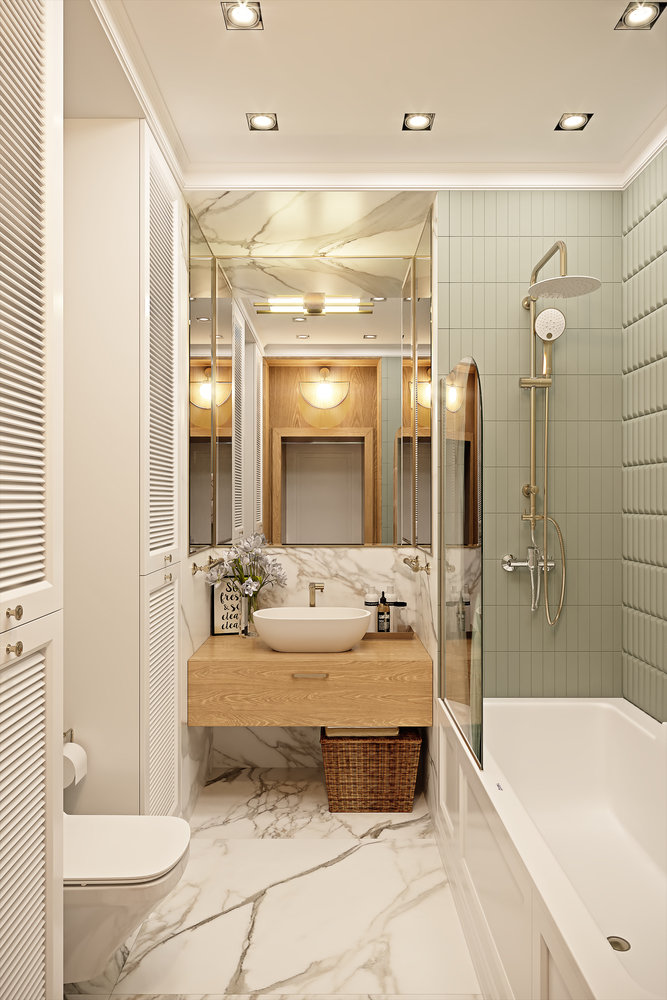 Фотография: Ванная в стиле Современный, Квартира, Проект недели, Москва, Сталинка, 3 комнаты, 60-90 метров, VO Concept – фото на INMYROOM Фотография: Ванная в стиле Современный, Квартира, Проект недели, Москва, Сталинка, 3 комнаты, 60-90 метров, VO Concept – фото на INMYROOM