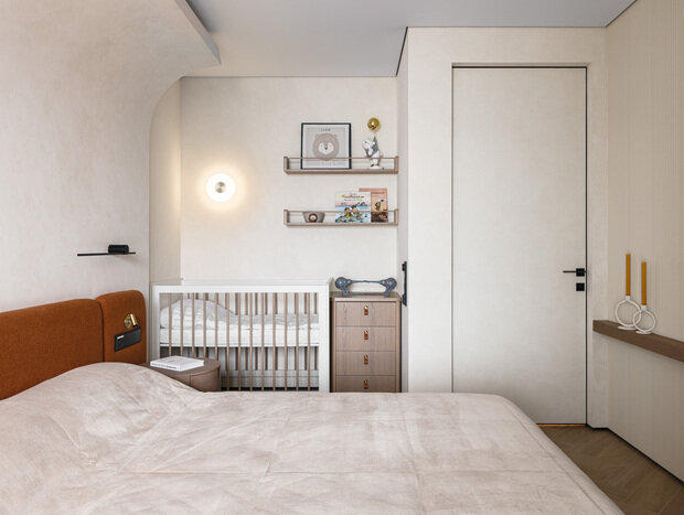 Фотография: Спальня в стиле Современный, Квартира, Проект дня, Сочи, 2 комнаты, 60-90 метров, современный/минимализм – фото на INMYROOM