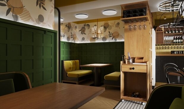 Фото из портфолио Дизайн кафе – фотографии дизайна интерьеров на INMYROOM