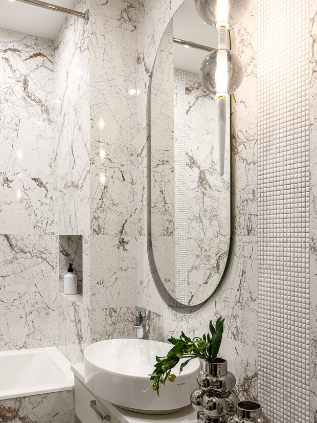 Фотография: Ванная в стиле Современный, Квартира, Проект дня, 2 комнаты, 60-90 метров, Уфа, Лилия Усманова – фото на INMYROOM