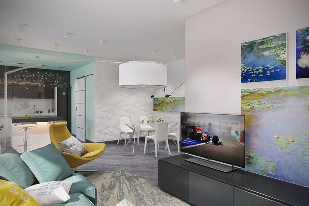 Фото из портфолио Квартира «Вдохновение», 101 кв.м. – фотографии дизайна интерьеров на INMYROOM