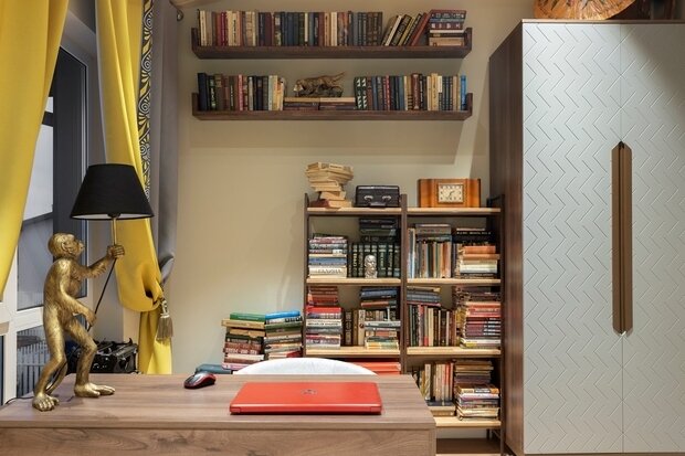 Фотография: Кабинет в стиле Современный, Эклектика, Дом, Проект недели, Дом и дача, Таунхаус, 3 комнаты, 60-90 метров, Щелково, Екатерина Проскурина, KPDesign – фото на INMYROOM