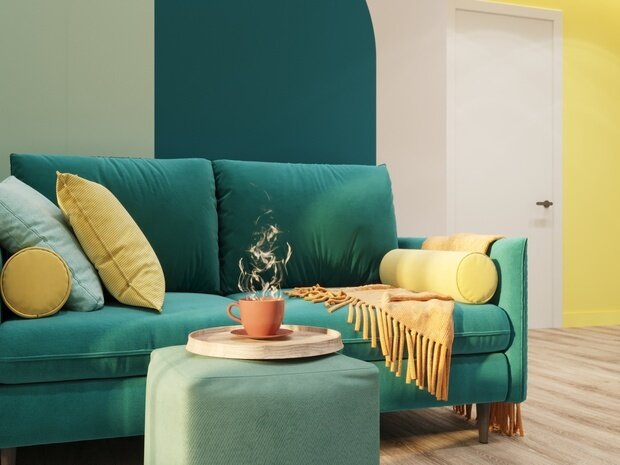 Фотография: Гостиная в стиле Современный, Квартира, Проект дня, Краснодар, 2 комнаты, 40-60 метров, Екатерина Пушкарская – фото на INMYROOM