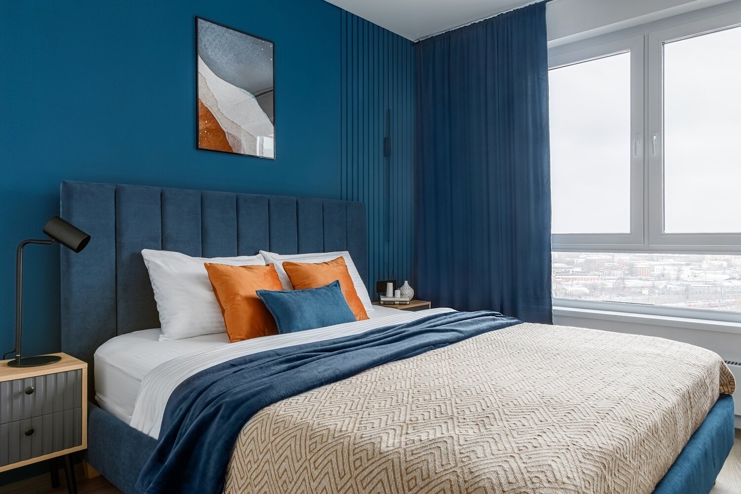 Фотография: Спальня в стиле Современный, Малогабаритная квартира, Квартира, Проект дня, Москва, 2 комнаты, до 40 метров, Мила Генч – фото на INMYROOM Фотография: Спальня в стиле Современный, Малогабаритная квартира, Квартира, Проект дня, Москва, 2 комнаты, до 40 метров, Мила Генч – фото на INMYROOM