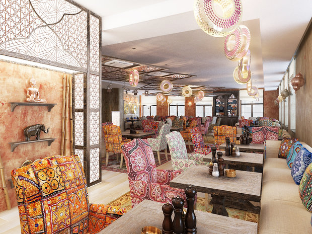 Фото из портфолио Ресторан индийской кухни – фотографии дизайна интерьеров на INMYROOM