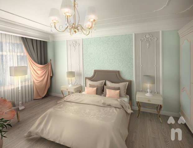 Фото из портфолио Спальня "Персиковый акцент" – фотографии дизайна интерьеров на INMYROOM