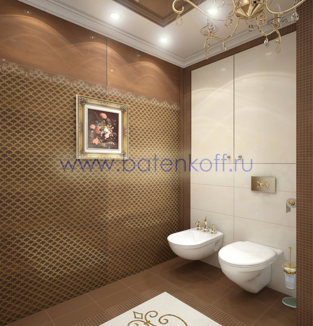 Фото из портфолио Дизайн проект ванной в классическом стиле на Юмашева от дизайн студии Батенькофф. – фотографии дизайна интерьеров на InMyRoom.ru