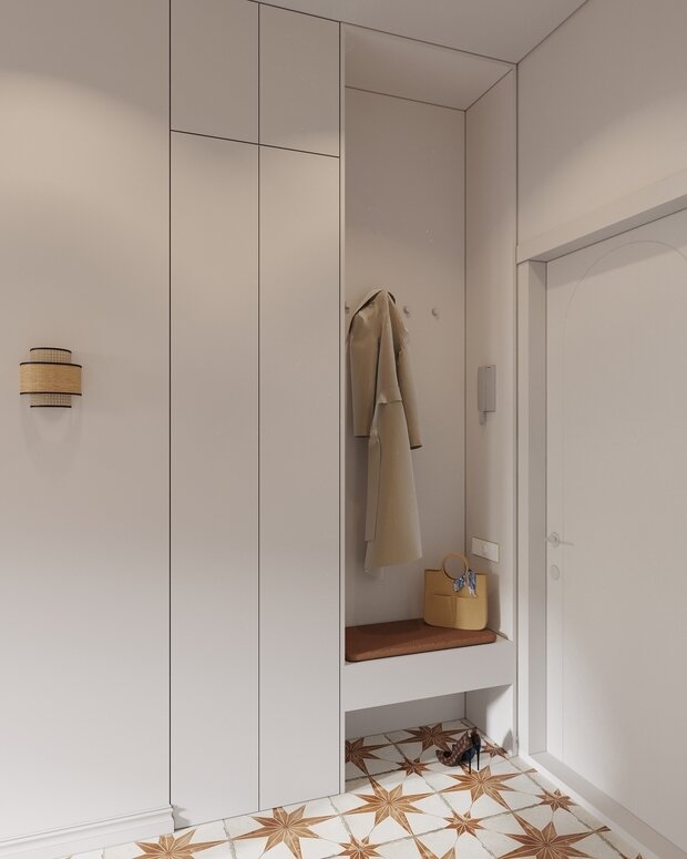 Фотография: Прихожая в стиле Современный, Эко, Бохо, Квартира, Проект дня, Москва, 3 комнаты, 60-90 метров, terracotta.buro, Илона Рафикова – фото на INMYROOM