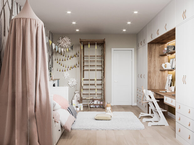 Фотография: Детская в стиле Скандинавский, Современный, Эклектика, Квартира, Проект недели, Санкт-Петербург, 3 комнаты, Более 90 метров, VizDiz, Илона Ореховская – фото на INMYROOM