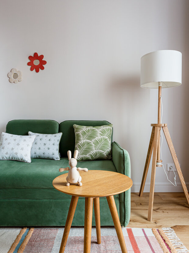 Фотография: Гостиная в стиле Современный, Джапанди, Квартира, Проект дня, Екатеринбург, 2 комнаты, 60-90 метров, Анастасия Заркуа – фото на INMYROOM