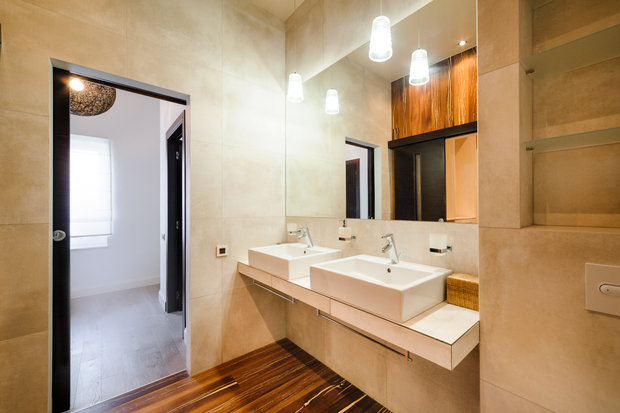 Фотография: Ванная в стиле Лофт, Современный, Квартира, Проект недели, Подмосковье, Более 90 метров, Buro 19.23, Коттеджный поселок «Опушкино» – фото на INMYROOM