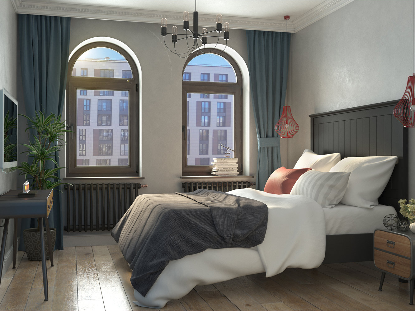 Фотография: Спальня в стиле Лофт, Эклектика, Квартира, Проект недели, Санкт-Петербург, Cubiq Studio, Монолитный дом, 1 комната, 40-60 метров, ЖК «Николаевский Ансамбль» – фото на INMYROOM Фотография: Спальня в стиле Лофт, Эклектика, Квартира, Проект недели, Санкт-Петербург, Cubiq Studio, Монолитный дом, 1 комната, 40-60 метров, ЖК «Николаевский Ансамбль» – фото на INMYROOM