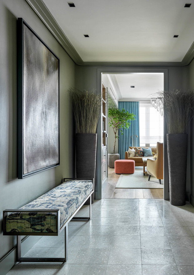 Фотография: Прихожая в стиле Современный, Эко, Эклектика, Квартира, Проект дня, Москва, Анна Павловская, 4 и больше, Более 90 метров, Эксклюзивные проекты, ПРЕМИЯ INMYROOM – фото на INMYROOM