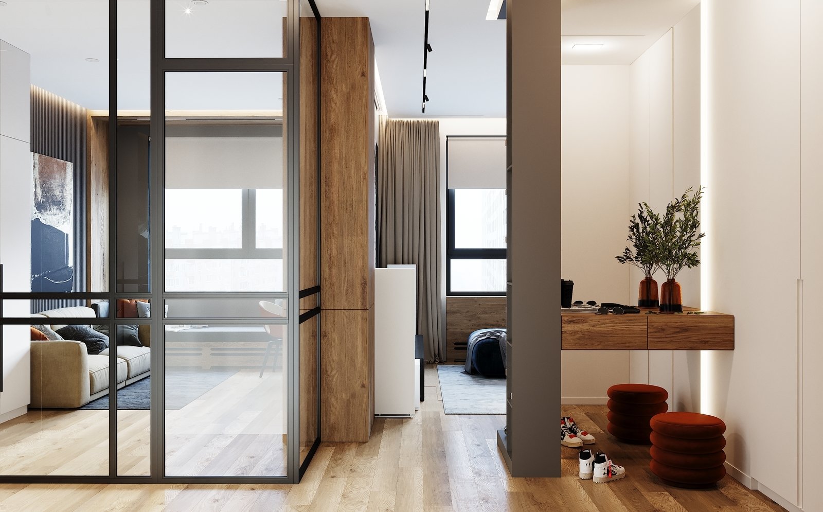 Фотография: Прихожая в стиле Современный, Квартира, Проект недели, Москва, 4 и больше, Более 90 метров, Студия 20:18 – фото на INMYROOM Фотография: Прихожая в стиле Современный, Квартира, Проект недели, Москва, 4 и больше, Более 90 метров, Студия 20:18 – фото на INMYROOM