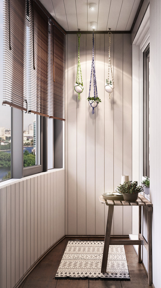 Фотография: Балкон в стиле Восточный, Скандинавский, Квартира, Проект недели, Санкт-Петербург, Монолитный дом, 2 комнаты, 60-90 метров, Наталья Снопкова – фото на INMYROOM