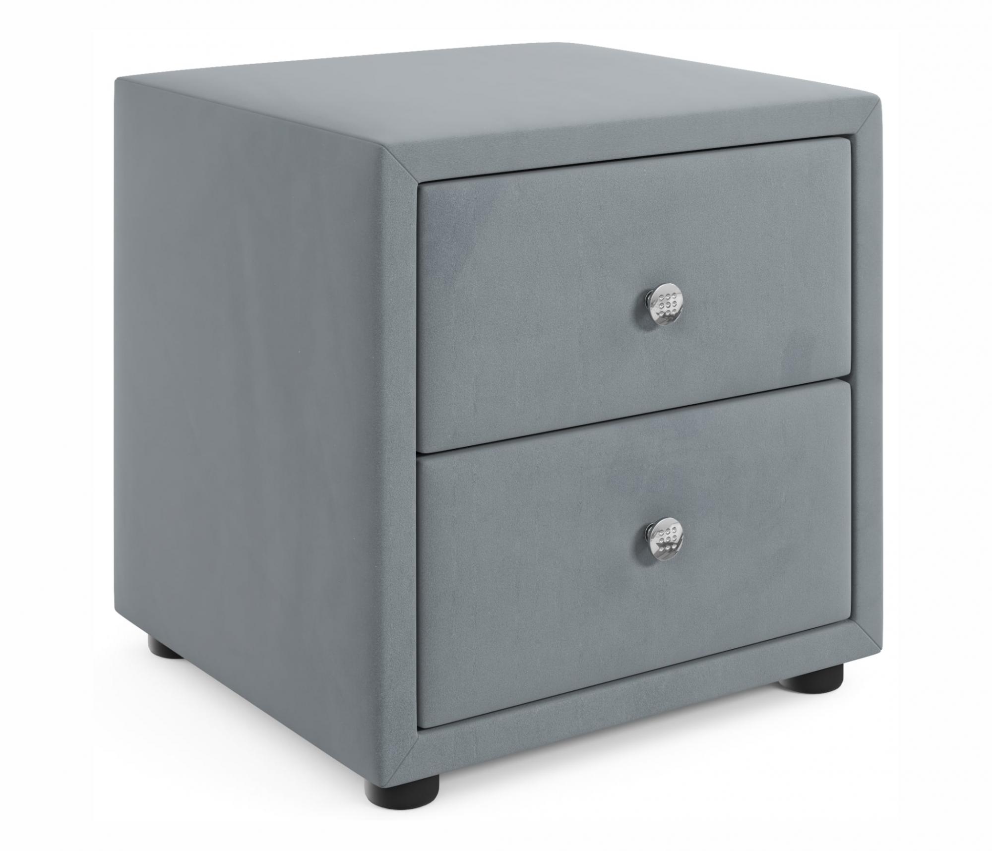 Мягкая прикроватная тумба Cubo серого цвета