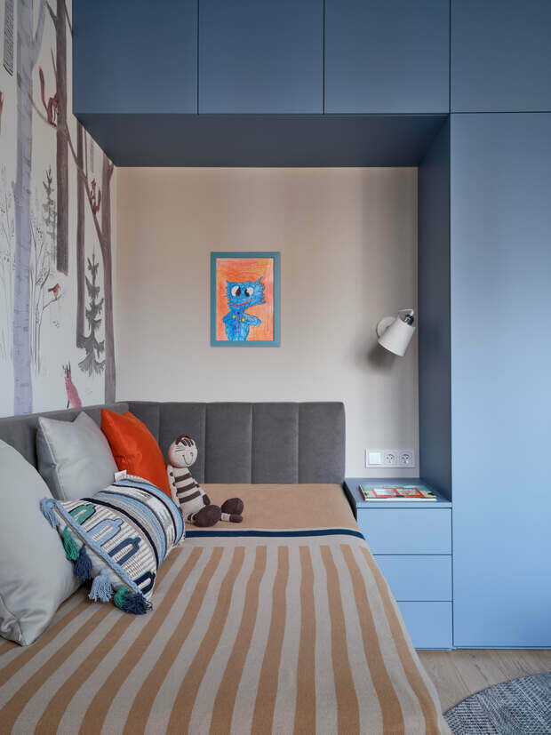 Фотография: Детская в стиле Современный, Минимализм, Квартира, Проект недели, Красногорск, Монолитный дом, 4 и больше, Более 90 метров, Екатерина Краснокутская – фото на INMYROOM