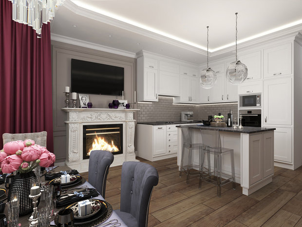 Фото из портфолио Квартира "Two callas" в стиле современная классика – фотографии дизайна интерьеров на INMYROOM