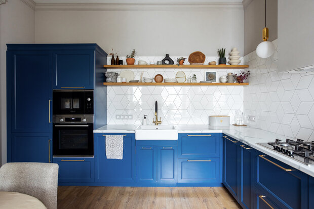 Фотография: Кухня и столовая в стиле Современный, Эклектика, Винтажный, Классический, Квартира, Проект дня, Кирпичный дом, 4 и больше, Более 90 метров, Ярославль, Валерия Долгих – фото на INMYROOM