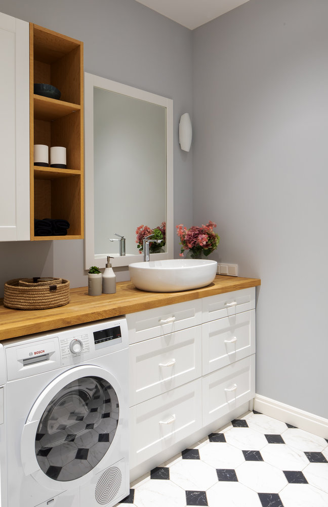 Фотография: Ванная в стиле Современный, Квартира, Проект недели, Москва, Монолитный дом, 4 и больше, Более 90 метров, Евгения Козюкова – фото на INMYROOM Фотография: Ванная в стиле Современный, Квартира, Проект недели, Москва, Монолитный дом, 4 и больше, Более 90 метров, Евгения Козюкова – фото на INMYROOM