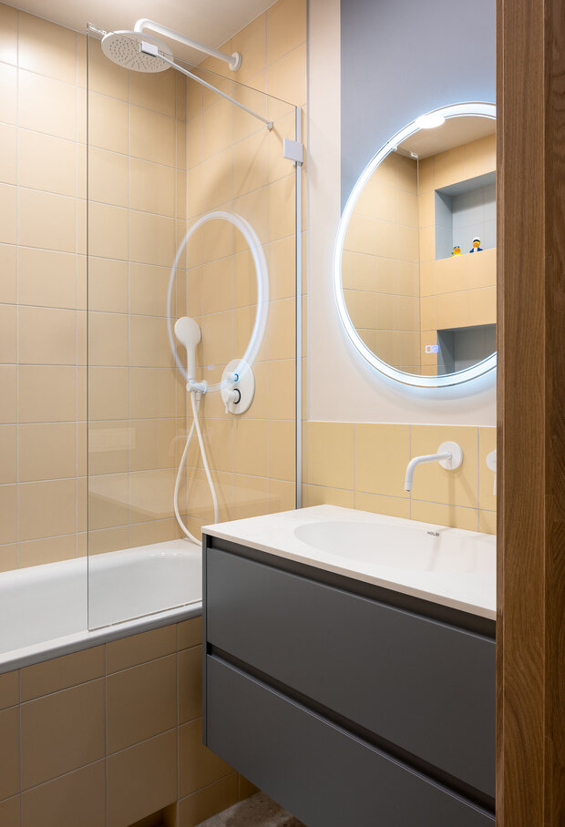 Фотография: Ванная в стиле Современный, Минимализм, Эко, Квартира, Проект недели, Минск, 3 комнаты, 60-90 метров, Елена Ерашевич – фото на INMYROOM