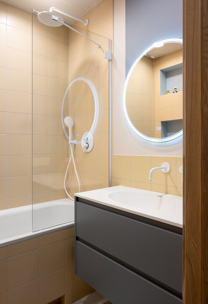 Фотография: Ванная в стиле Современный, Минимализм, Эко, Квартира, Проект недели, Минск, 3 комнаты, 60-90 метров, Елена Ерашевич – фото на INMYROOM