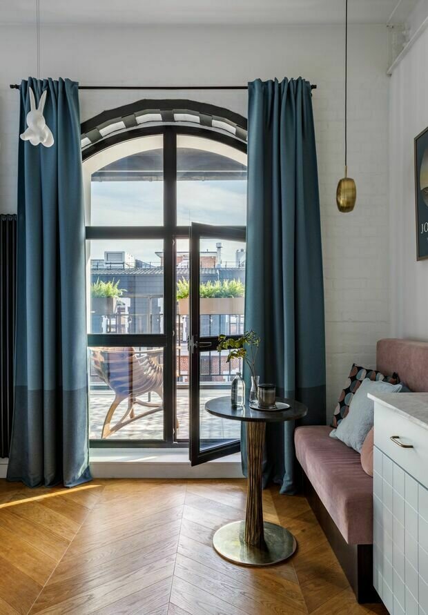 Фотография: Гостиная в стиле Современный, Эклектика, Малогабаритная квартира, Квартира, Студия, Проект дня, Москва, до 40 метров, Мария Тертычная – фото на INMYROOM