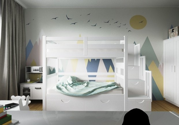 Фото из портфолио Сканди детская – фотографии дизайна интерьеров на INMYROOM