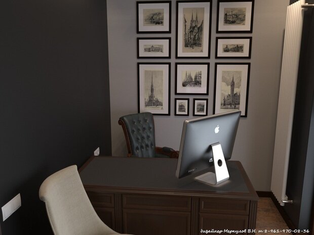 Фото из портфолио Дизайн проект кабинета – фотографии дизайна интерьеров на INMYROOM