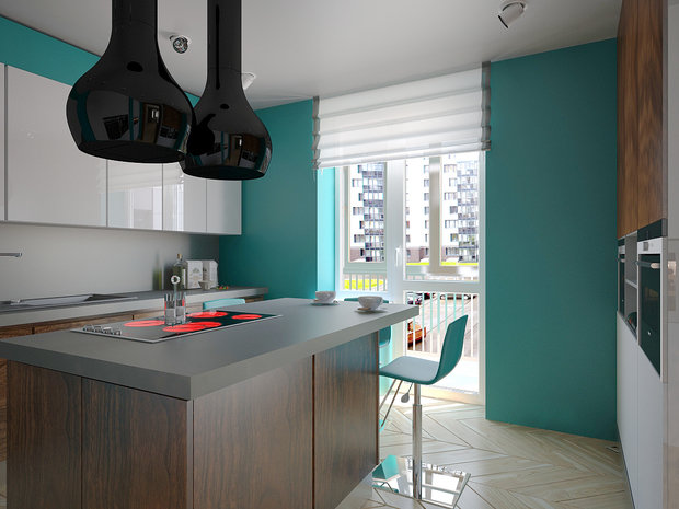 Фотография: Кухня и столовая в стиле Хай-тек, Квартира, Дома и квартиры, Проект недели, Пентхаус – фото на INMYROOM