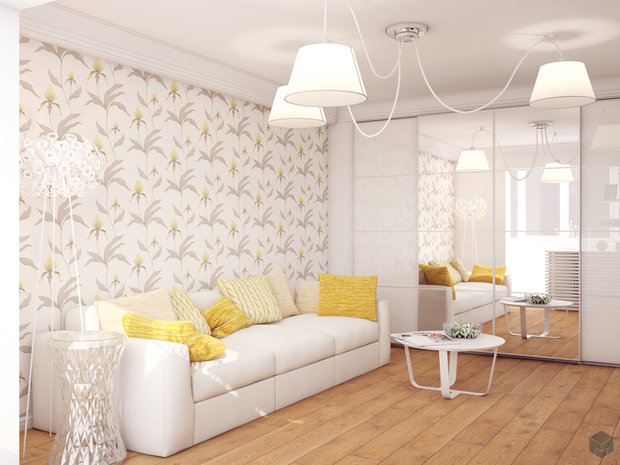 Фото из портфолио Бело-желтая квартира – фотографии дизайна интерьеров на INMYROOM
