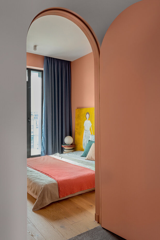 Фотография: Спальня в стиле Современный, Квартира, Проект дня, Минск, 2 комнаты, 40-60 метров, Екатерина Хотим – фото на INMYROOM