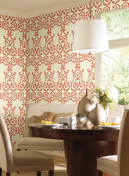 Фотография: Кухня и столовая в стиле Современный, Декор интерьера, Дизайн интерьера, Цвет в интерьере, Обои – фото на INMYROOM