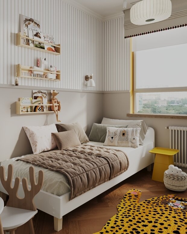 Фотография: Детская в стиле Современный, Эклектика, Квартира, Проект дня, Москва, 3 комнаты, 60-90 метров, Анастасия Струве – фото на INMYROOM