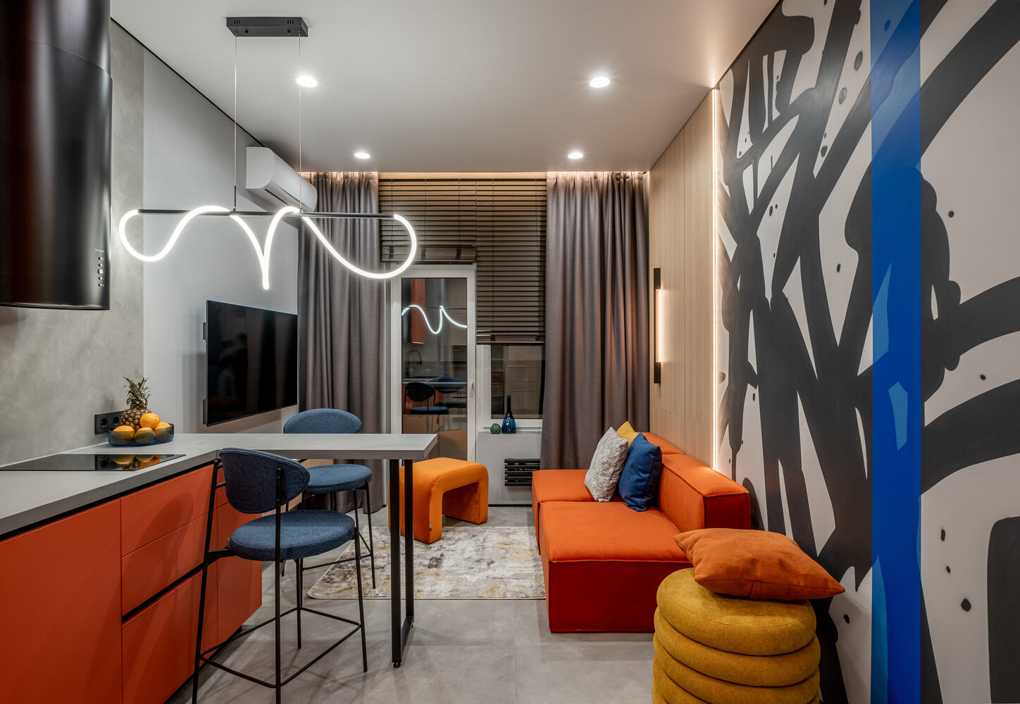 Фотография: Гостиная в стиле Современный, Квартира, Проект дня, Москва, 2 комнаты, 60-90 метров, современный с элементами минимализма и арт-деко, Маргарита Макурина – фото на INMYROOM Фотография: Гостиная в стиле Современный, Квартира, Проект дня, Москва, 2 комнаты, 60-90 метров, современный с элементами минимализма и арт-деко, Маргарита Макурина – фото на INMYROOM