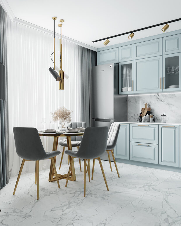 Фото из портфолио Проект квартиры неоклассика – фотографии дизайна интерьеров на INMYROOM