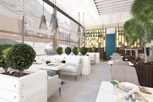 Фото из портфолио Кафе БлинКлуб – фотографии дизайна интерьеров на INMYROOM