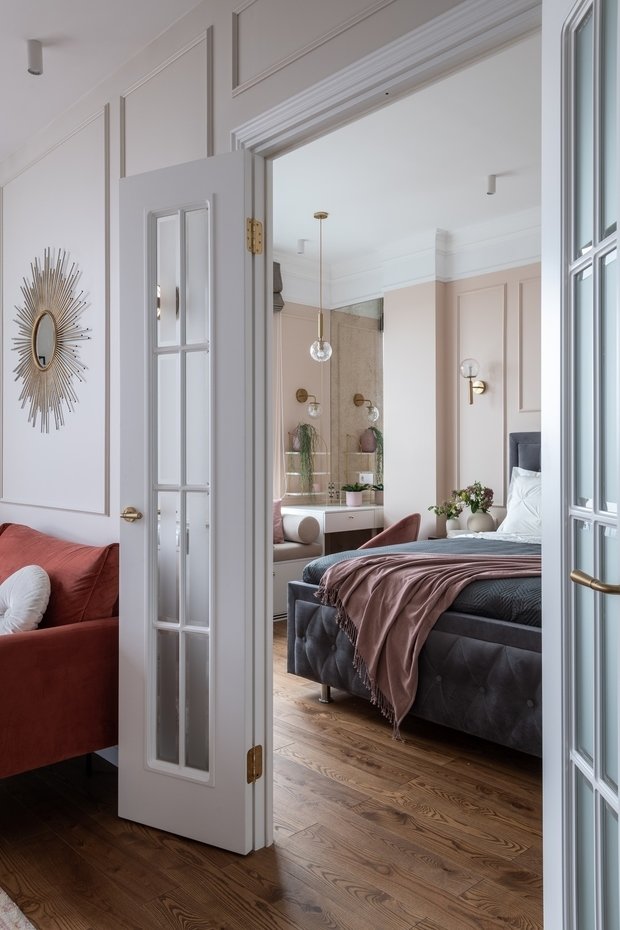 Фотография: Спальня в стиле Классический, Современный, Квартира, Проект недели, Москва, 2 комнаты, 40-60 метров, Ирина Балданова – фото на INMYROOM