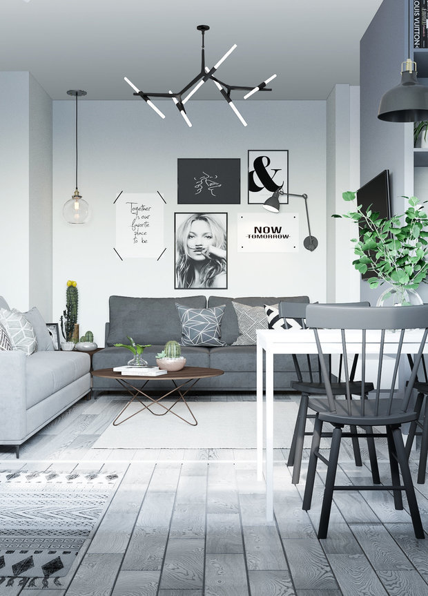 Фотография: Гостиная в стиле Скандинавский, Декор интерьера, OBI, ОБИ, тренды 2020, новый скандинавский стиль – фото на INMYROOM