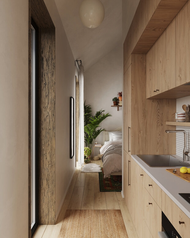 Фотография: Кухня и столовая в стиле Современный, Эко, Скандинавский, Дом, Проект недели, Дача, Дом и дача, Московская область, 2 комнаты, 40-60 метров, Анастасия Струве – фото на INMYROOM