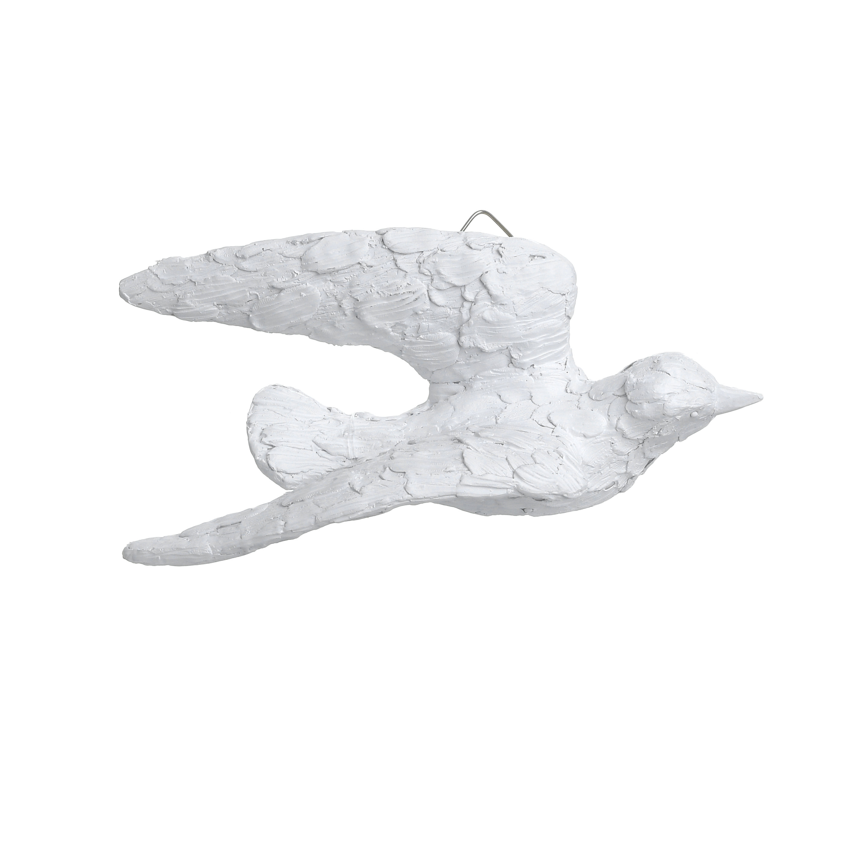 Декор настенный Птичка белого цвета