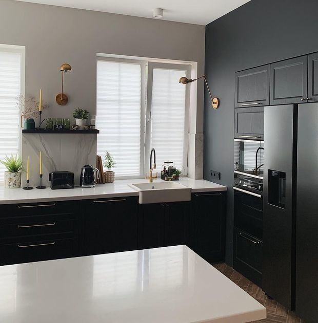 Фотография: Кухня и столовая в стиле Современный, Минимализм, Ремонт на практике, черная кухня – фото на INMYROOM
